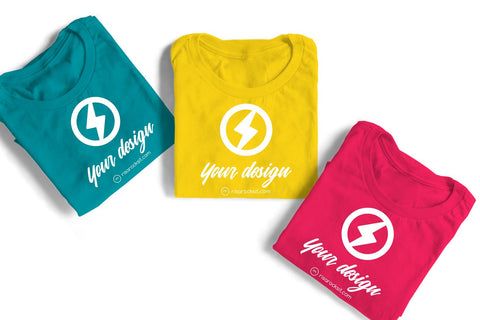 Three Folded Tees Craft PNG Mockup Mock Up Photo Risa Rocks It 