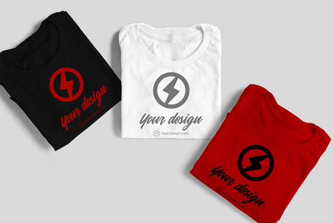 Three Folded Tees Craft PNG Mockup Mock Up Photo Risa Rocks It 