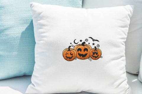 Three funny halloween pumpkins embroidery design, Autumn embroidery, 3 sizes, instant download. Embroidery/Applique DESIGNS ArtEMByNatalia 