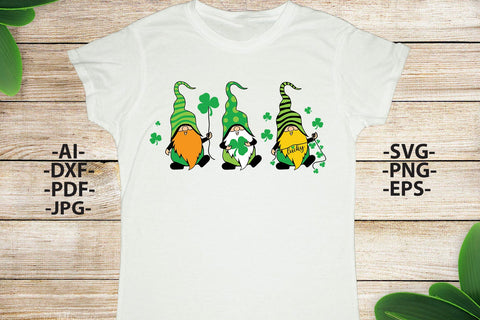 Three gnomies svg, Gnomies valentine, St Patricks Day SVG, St Patricks Day mug, Svg ,Lucky gnome tshirt, Colored Gnomies, Svg Cut Files SVG 1uniqueminute 