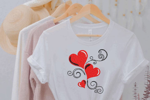Three Hearts Machine Embroidery Design Embroidery/Applique DESIGNS Canada Embroidery 