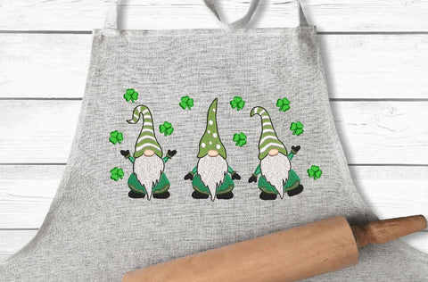 Three Irish Gnomes with Shamrocks Machine Embroidery Design Embroidery/Applique DESIGNS Canada Embroidery 