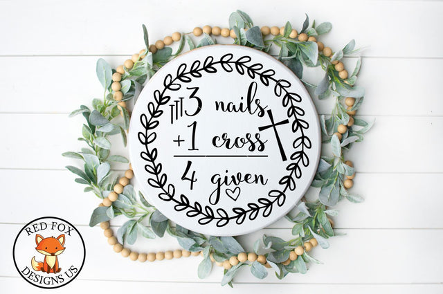 Three Nails One Cross Four Given | Easter Files | SVG PNG DXF SVG RedFoxDesignsUS 