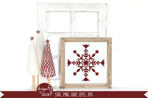 Three snowflakes SVG Designs by Jolein 