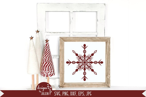 Three snowflakes SVG Designs by Jolein 