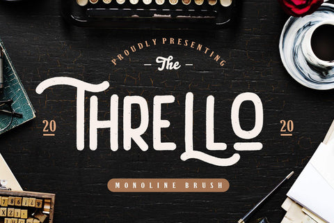 Thrello Monoline Brush Font Creatype Studio 