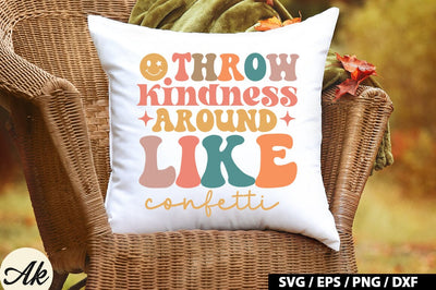Throw kindness around like confetti Retro SVG SVG akazaddesign 