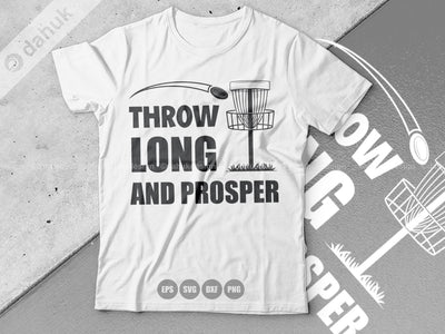 Throw Long And Prosper SVG, Disc Golf SVG, Disc Golf Buddy, Disc Golf Cricut, Cut file, for silhouette, Design space, vinyl cut files SVG dahukdesign 