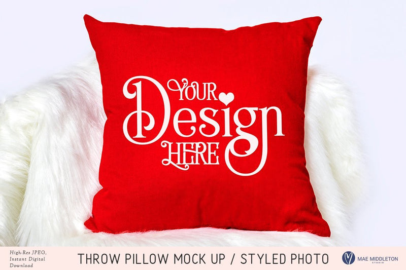Throw Pillow Mock up / Styled Photo Mock Up Photo Mae Middleton Studio 