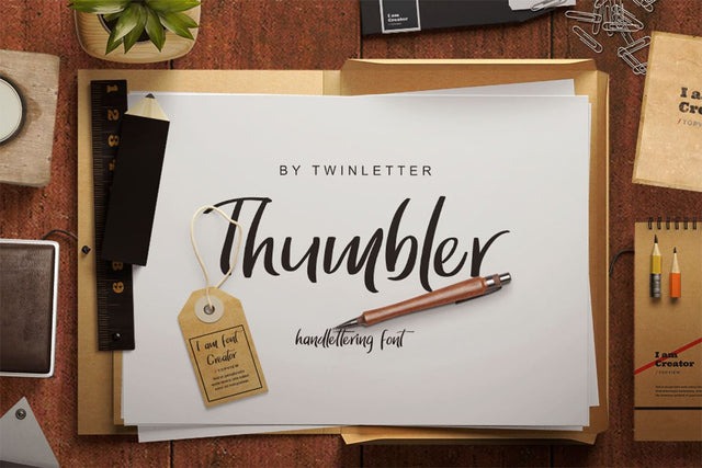 Thumbler Font twinletter 