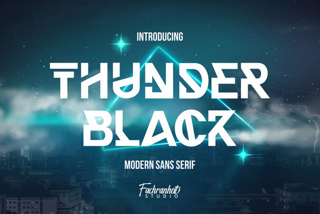 Thunder Black Font Fachranheit Studio