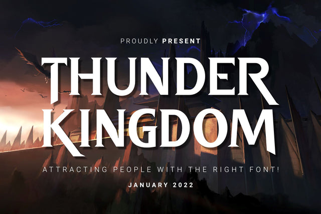 Thunder Kingdom Font Dumadistyle 