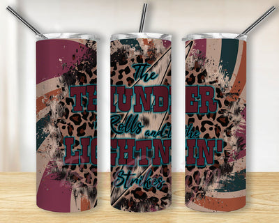Thunder Rolls PNG, Seamless Tumbler Wrap, Tumbler Design, 20 oz Tumbler PNG, Sublimation Tumbler, Country Music, Lightnin Strikes Sublimation BouDesign 