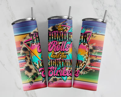 Thunder Rolls PNG, Seamless Tumbler Wrap, Tumbler Design, 20 oz Tumbler PNG, Sublimation Tumbler, Country Music, Lightnin Strikes Sublimation CaldwellArt 