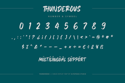 Thunderous - Bold Display Font Font Alpaprana Studio 