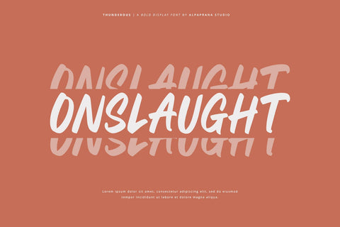 Thunderous - Bold Display Font Font Alpaprana Studio 