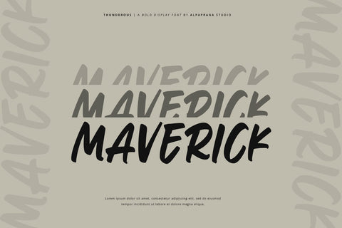 Thunderous - Bold Display Font Font Alpaprana Studio 