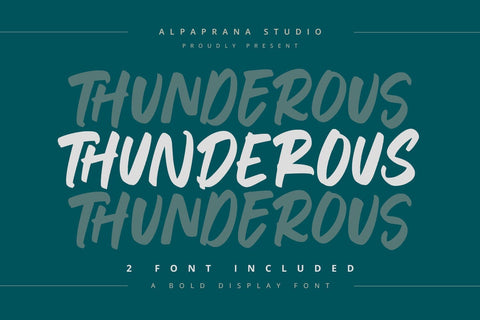 Thunderous - Bold Display Font Font Alpaprana Studio 