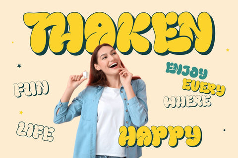 Thurof - Bubble Font Font twinletter 