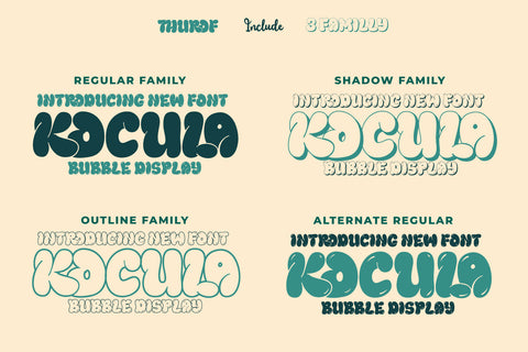 Thurof - Bubble Font Font twinletter 