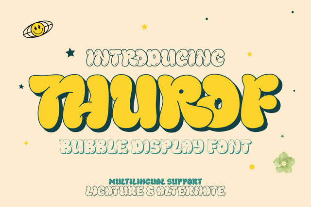 Thurof - Bubble Font Font twinletter 