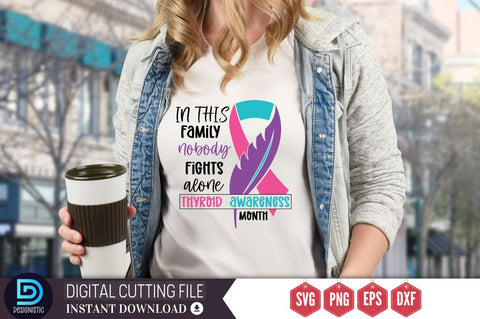 Thyroid Cancer SVG Bundle SVG DESIGNISTIC 