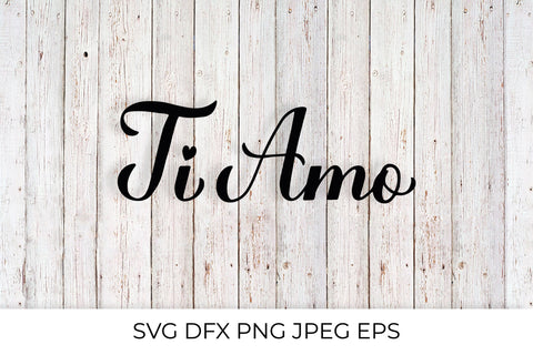 Ti Amo calligraphy hand lettering. I Love You in Italian SVG LaBelezoka 