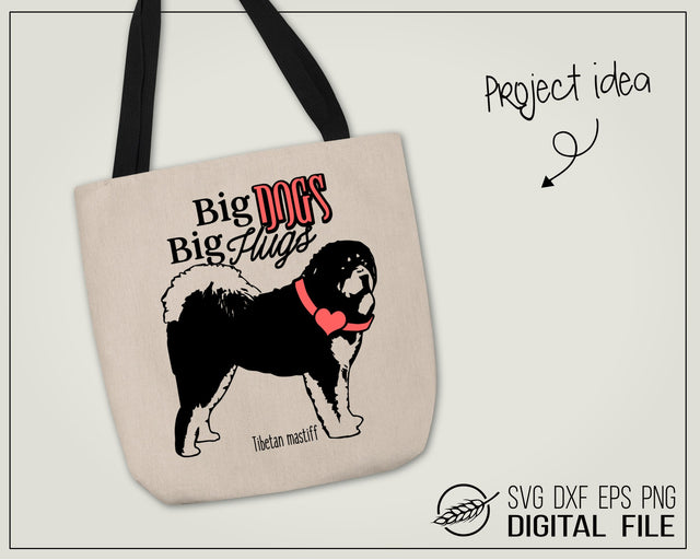 Tibetan mastiff, Big dogs big hugs SVG Boertiek 
