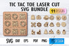 Tic Tac Toe Laser Cut SVG | Game SVG Design | CNC Files SVG Fly Design 