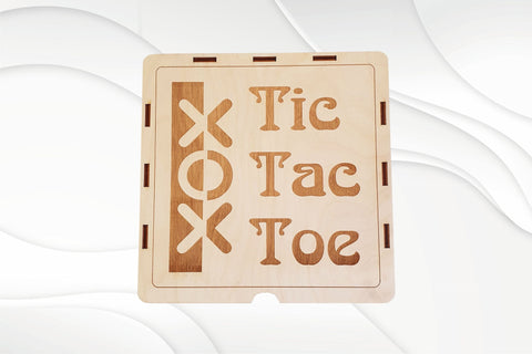 Tic Tac Toe svg files, bilateral pattern game for laser cut. SVG VectorBY 