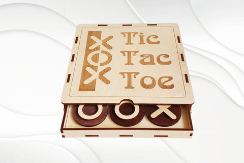 Tic Tac Toe svg files, bilateral pattern game for laser cut. SVG VectorBY 