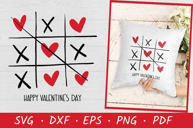 Tic Tac Toe SVG | Valentine SVG Cut File SVG Irina Ostapenko 