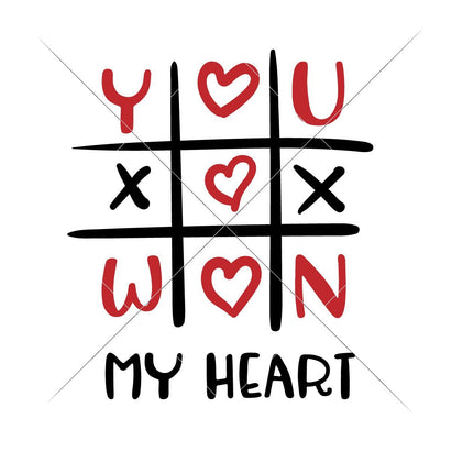 Tic Tac Toe - You won my Heart SVG Chameleon Cuttables 