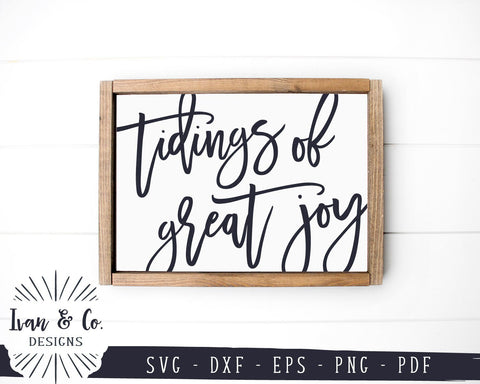 Tidings of Great Joy SVG Files | Christian Christmas SVG | Farmhouse SVG | Commercial Use | Cricut | Silhouette | Digital Cut Files (1076479131) SVG Ivan & Co. Designs 