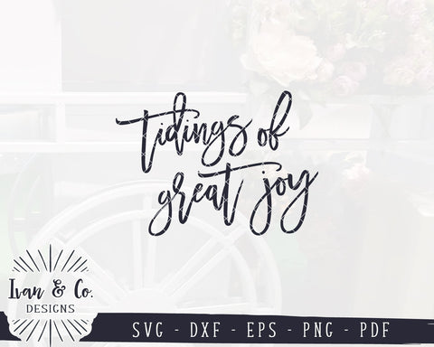 Tidings of Great Joy SVG Files | Christian Christmas SVG | Farmhouse SVG | Commercial Use | Cricut | Silhouette | Digital Cut Files (1076479131) SVG Ivan & Co. Designs 