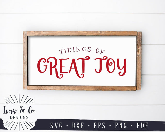 Tidings of Great Joy SVG Files | Christian Christmas SVG | Farmhouse SVG | Commercial Use | Cricut | Silhouette | Digital Cut Files (1099027237) SVG Ivan & Co. Designs 