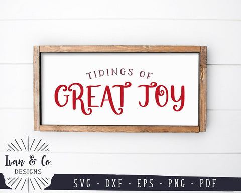 Tidings of Great Joy SVG Files | Christian Christmas SVG | Farmhouse SVG | Commercial Use | Cricut | Silhouette | Digital Cut Files (1099027237) SVG Ivan & Co. Designs 