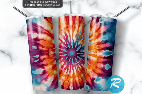 Tie Dye 20 oz / 30 oz Tumbler PNG Sublimation Regulrcrative 