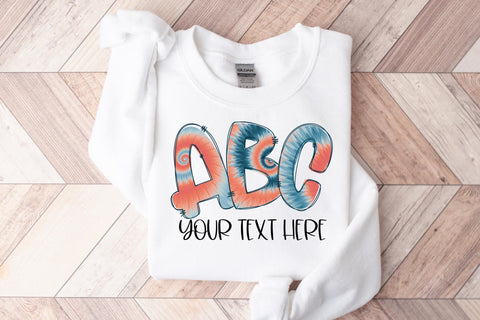 Tie Dye Alphabet Doodle Letters PNG, Tie Dye Sublimation Alphabet Sublimation Designing Digitals 