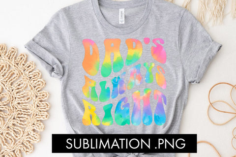 Tie Dye Dad Quotes And Phrases Sublimation Bundle PNG Sublimation Freeling Design House 