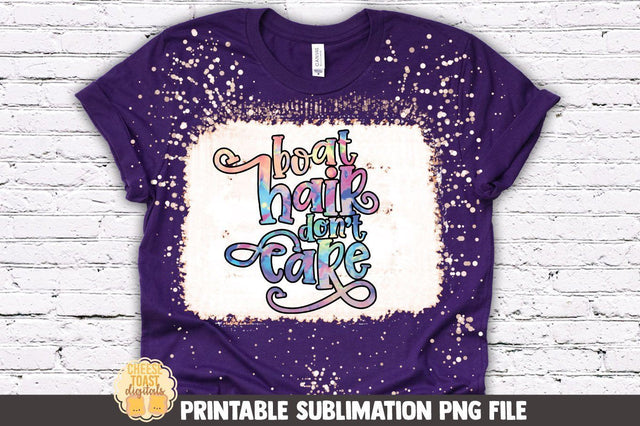 Tie Dye Lake Sublimation PNG File | Boat Hair Don't Care Sublimation Cheese Toast Digitals 