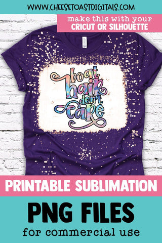 Tie Dye Lake Sublimation PNG File | Boat Hair Don't Care Sublimation Cheese Toast Digitals 