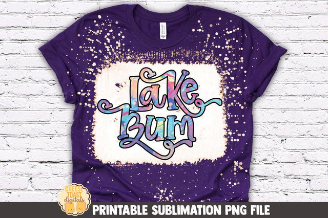Tie Dye Lake Sublimation PNG File | Lake Bum Sublimation Cheese Toast Digitals 
