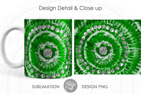 Tie Dye Mug, 11 oz mug template, mug sublimation template SVG Artisan Craft SVG 