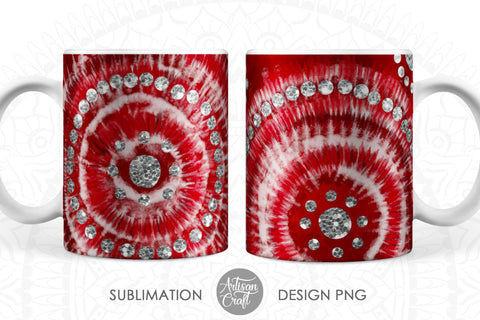 Tie Dye Mug, 11 oz mug template, mug sublimation template SVG Artisan Craft SVG 