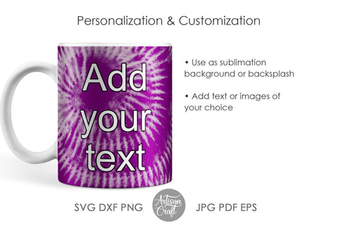 Tie dye mug sublimation designs, 11 oz Mug template SVG Artisan Craft SVG 