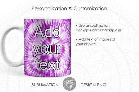 Tie dye mug sublimation designs for 11 oz Mug Sublimation Artisan Craft SVG 