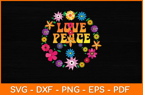 Tie Dye Peace Sign Hippy Love Svg Design SVG artprintfile 