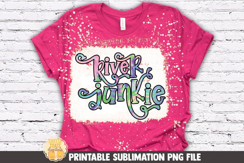 Tie Dye River Sublimation PNG File | River Junkie Design Sublimation Cheese Toast Digitals 