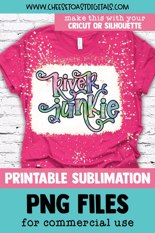 Tie Dye River Sublimation PNG File | River Junkie Design Sublimation Cheese Toast Digitals 